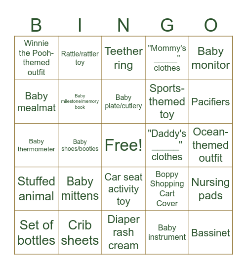 Kait's Little Dragon Hoard Bingo Card