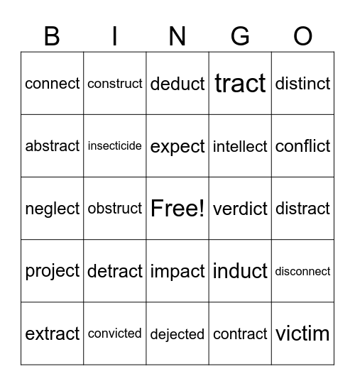 /-ct/ BINGO Card