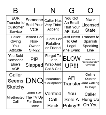 Game OF Phones Bingo Card