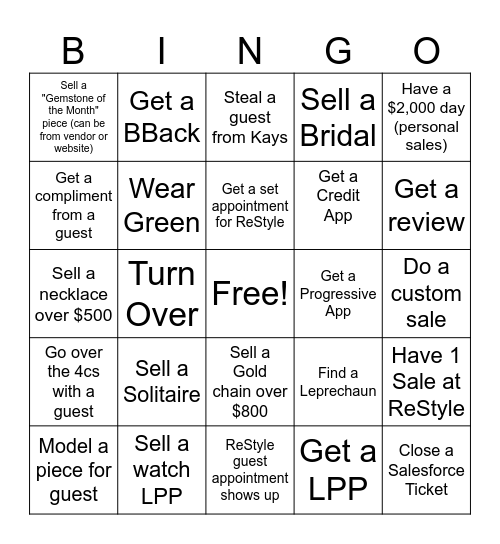 March Bingo! Bingo Card