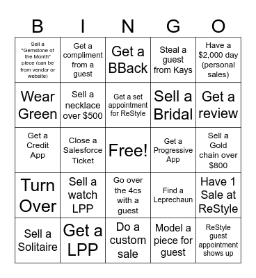 March Bingo! Bingo Card