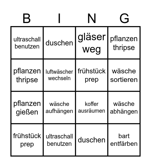 Di/Mi Bingo Card