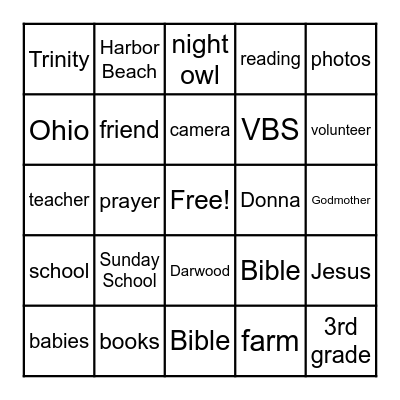 Happy 80th Birthday, Dianne! Bingo Card