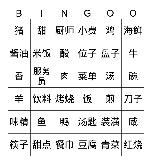 阮艾克 Bingo Card