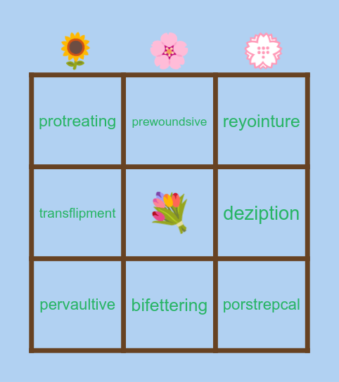 springbing! 🌹 Bingo Card