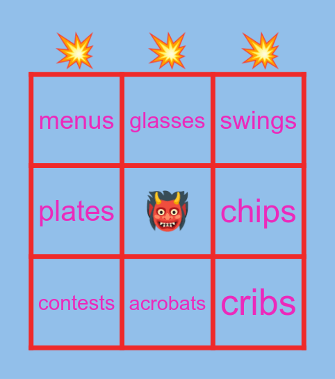 elmo bingo 😡 Bingo Card