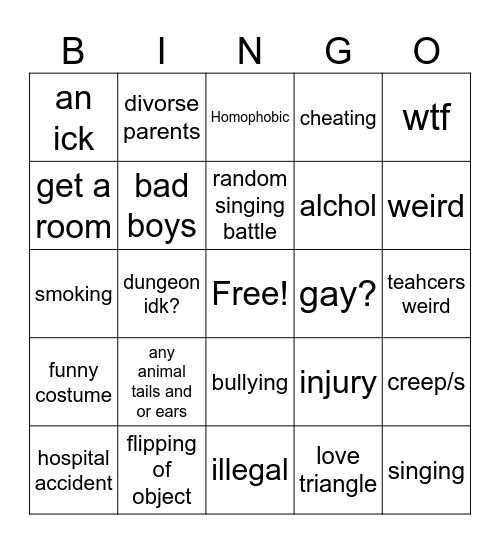 gacha bingo Card