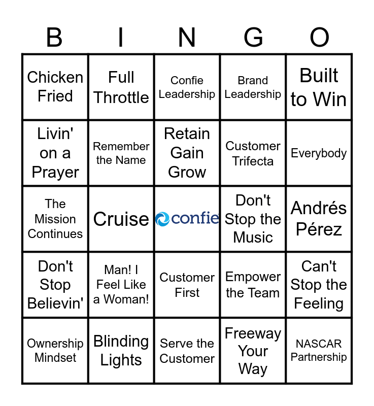 Leadership Summit Bingo Card