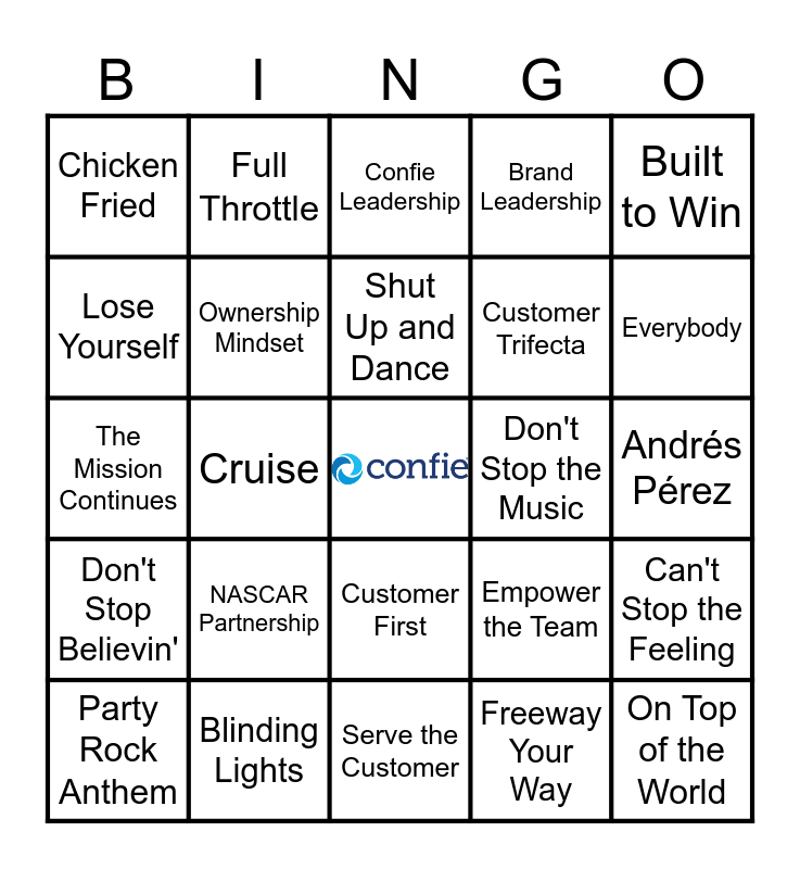 Leadership Summit Bingo Card