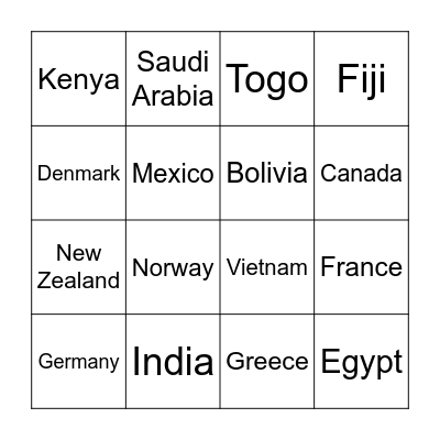 Harmony Week Bingo Card