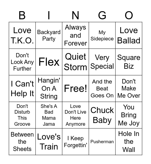 Feel-Good Classics Only Bingo Card