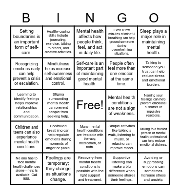 B.I.N.G.O Bingo Card