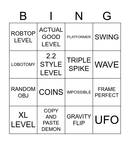 Bingo Card