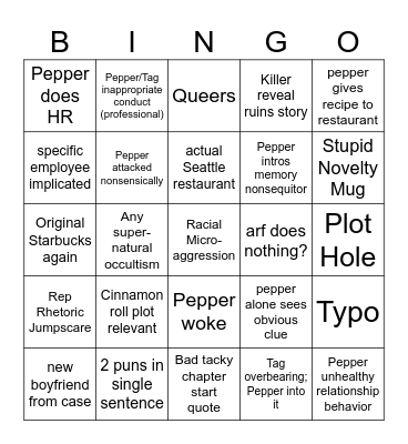 Cinnamong Us Bingo Card