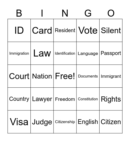 Natalya's Bingo Card