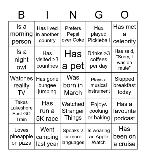 CRBC Bingo Card