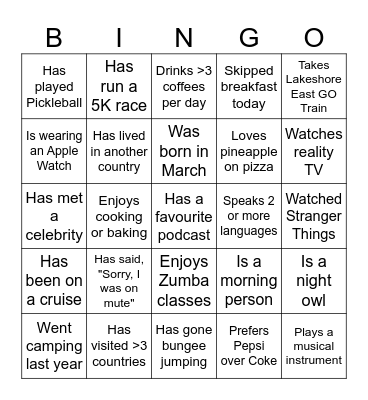 CRBC Bingo Card