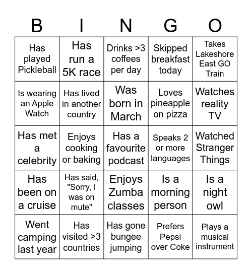 CRBC Bingo Card