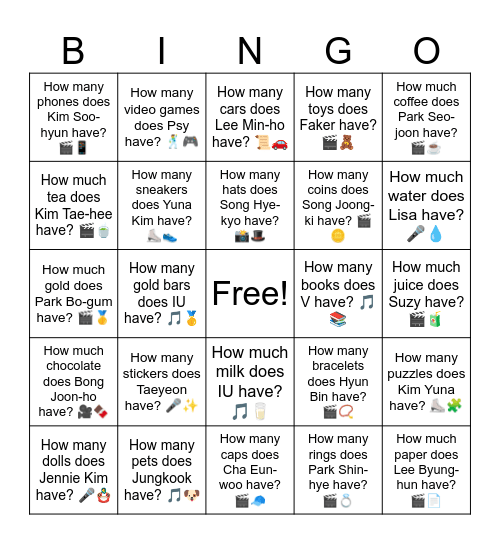 B8 L15 How much money does BTS have? 🎤💰 Bingo Card