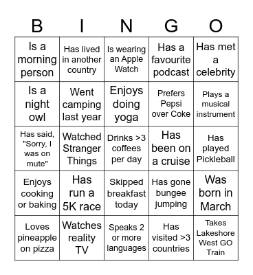 CRBC Bingo Card