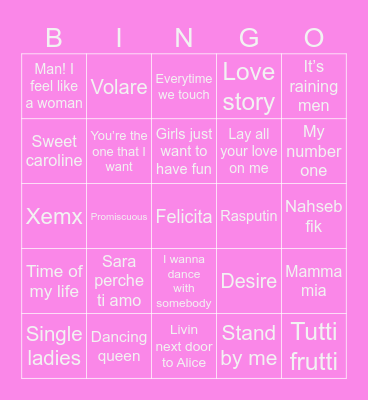 Belle’s Bingo Bachelorette Bingo Card
