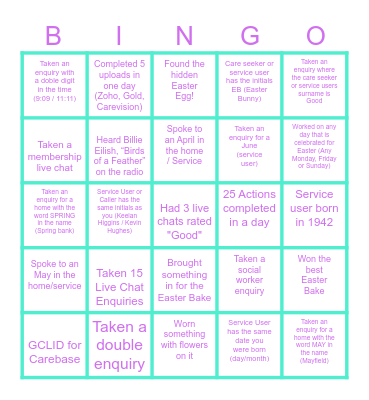 Admin Easter Bingo 🐰🐣 Bingo Card