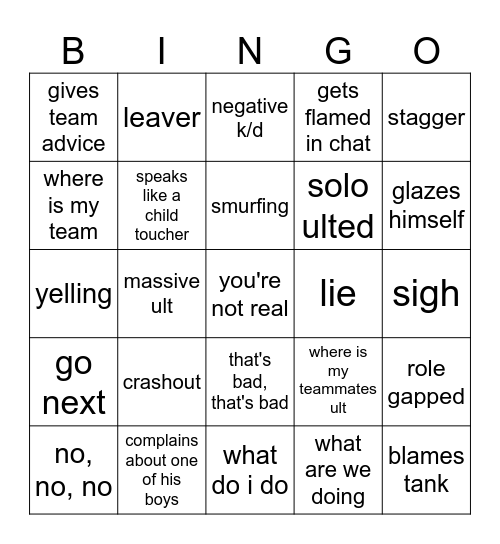 ram Bingo Card