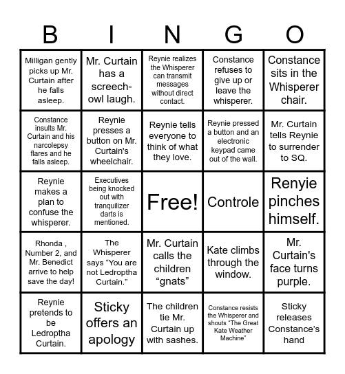 MBS “The Best Medicine” Bingo Card