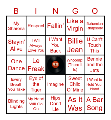 65 YEARS OF HITS! Bingo Card