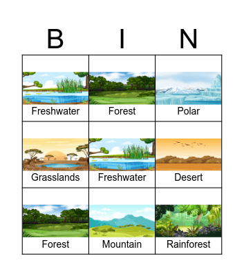 Habitat Bingo Card
