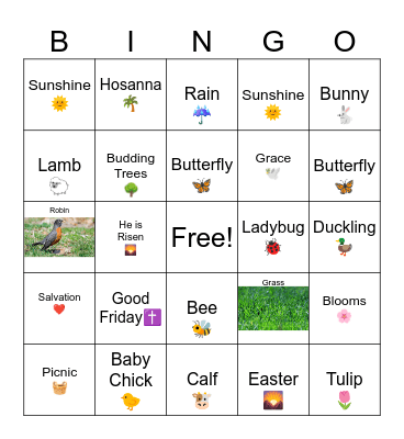 Spring Bingo Card