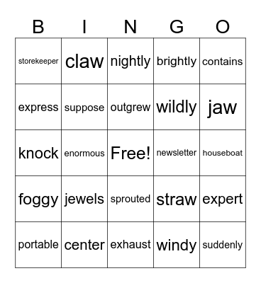 Bingo Card