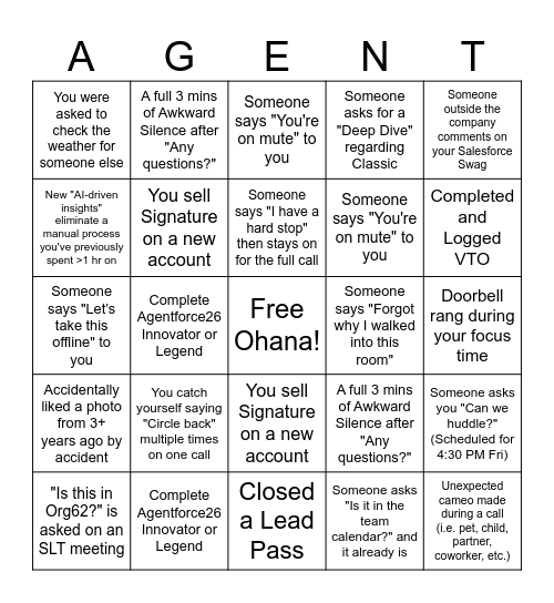 FYH1 CSM Bingo Card