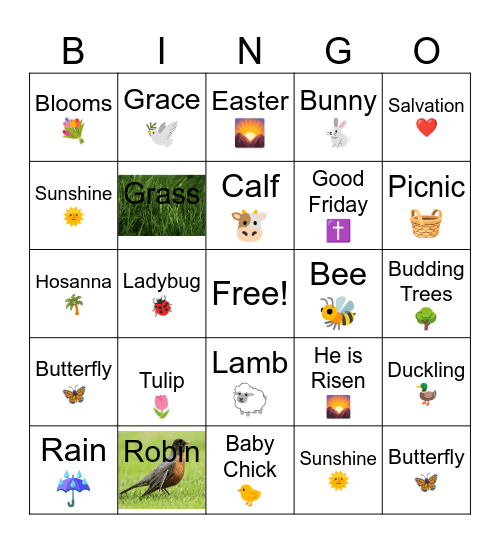 Spring Bingo Card