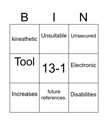 Education and Coaching Bingo Card