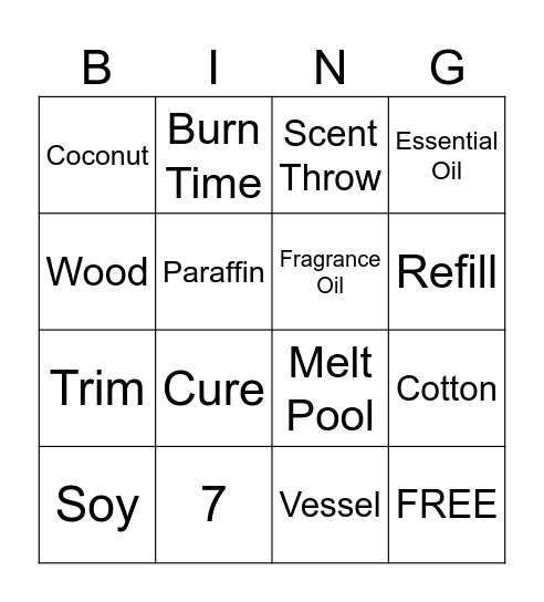 Candles Bingo Card