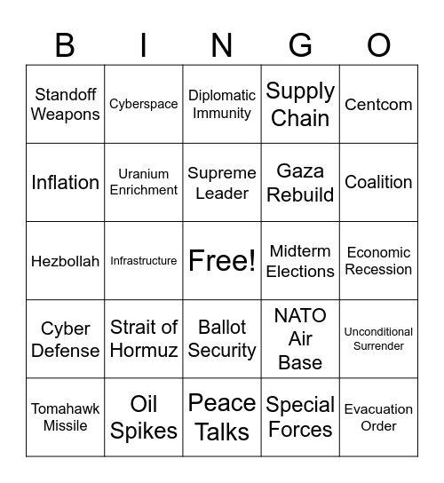 CNN 10 3/11/26 Bingo Card