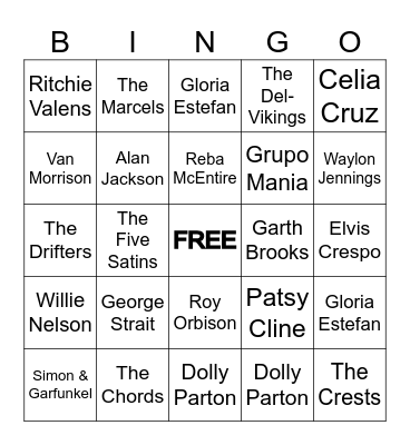 Miguel's Birthday Songs Bingo Card