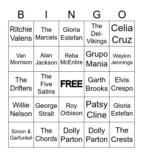 Miguel's Birthday Songs Bingo Card