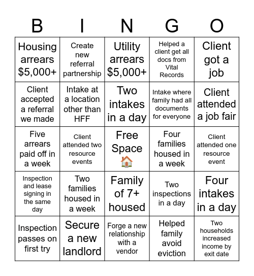 March Moving Madness Bingo Card