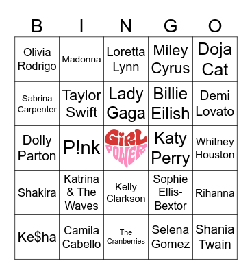 Girl power! Bingo Card