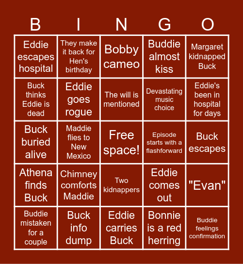 CAVSERSS 9x13 BINGO Card