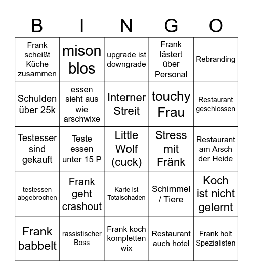 1.1 BINGO FRÄNK Bingo Card