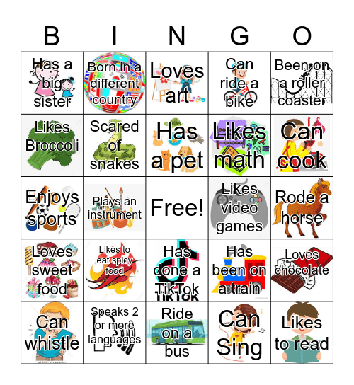 ESOL Bingo Card