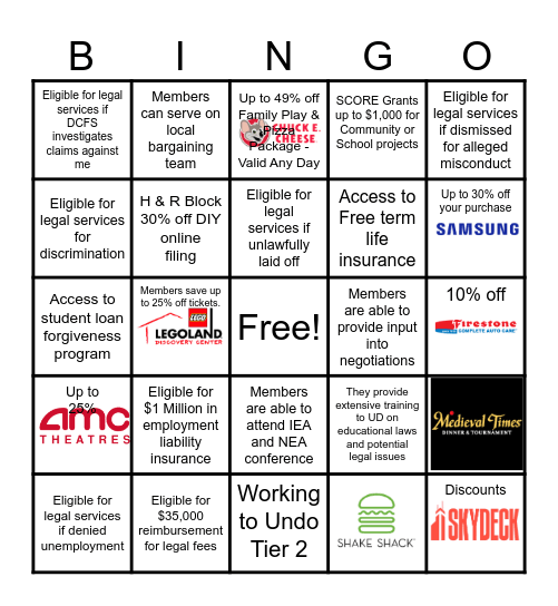 IEA/NEA is Awesome Bingo Card