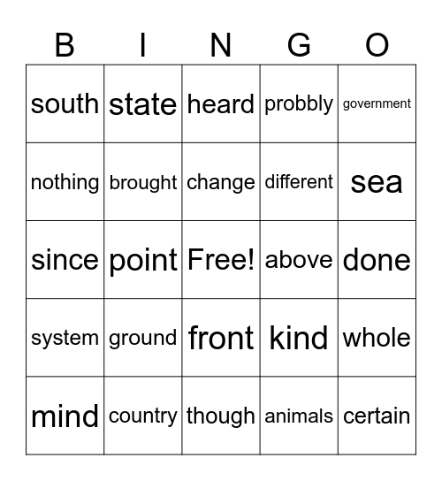 SHFW-G3 #2 Bingo Card