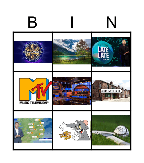 Biongó teilifís Bingo Card