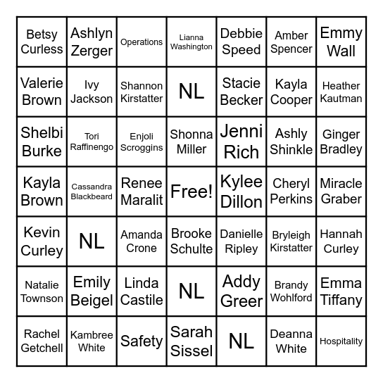 SWITCH LEADERS Bingo Card