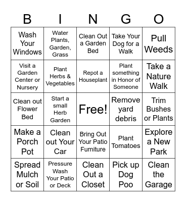May Fitness Challenge - Bloom & Boom Bingo Card