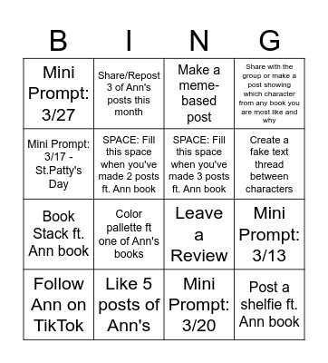 Orlandi Street Team Bingo Card